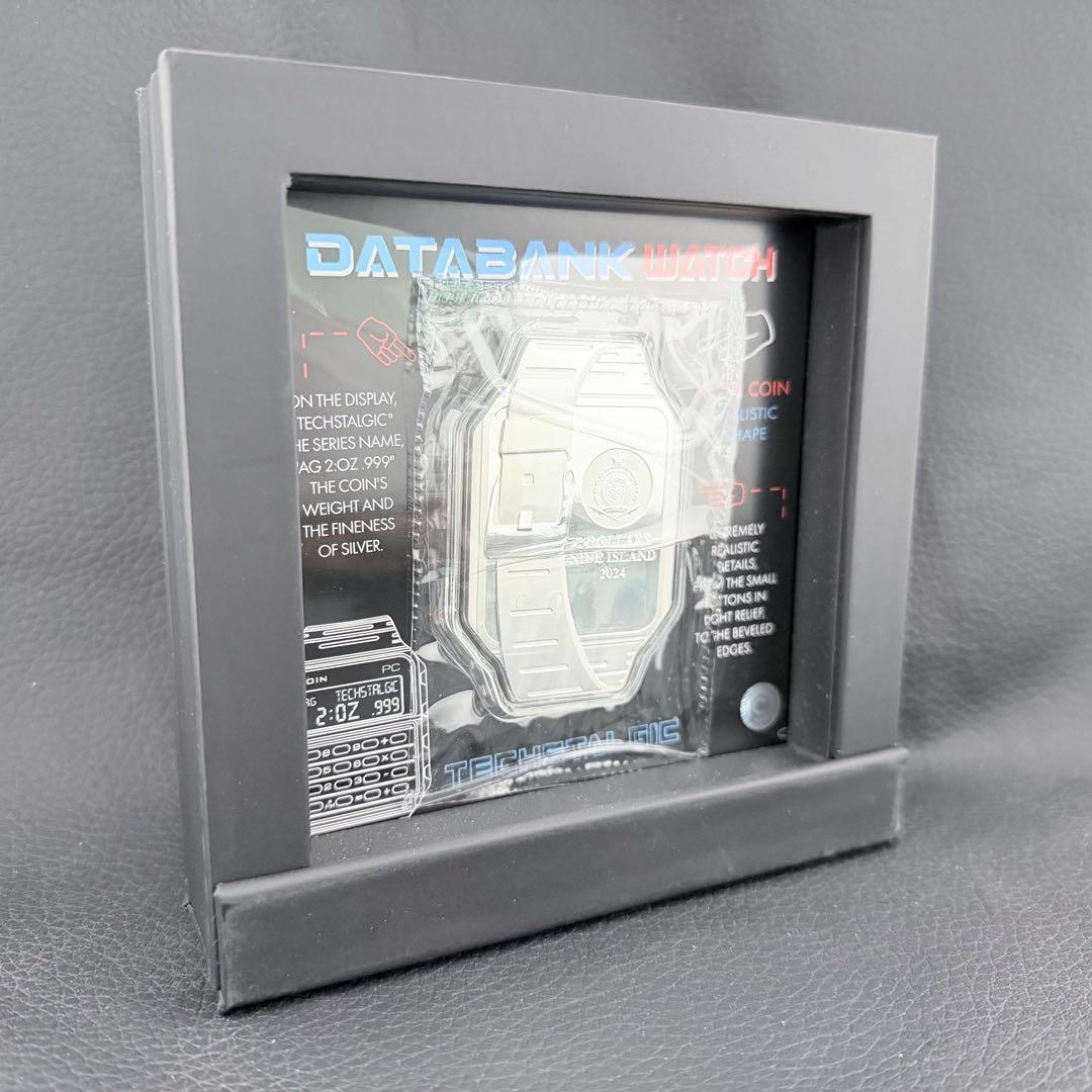 銀貨 電卓付腕時計 プルーフ 2オンス 2oz 特殊形状 パッキング未開封
