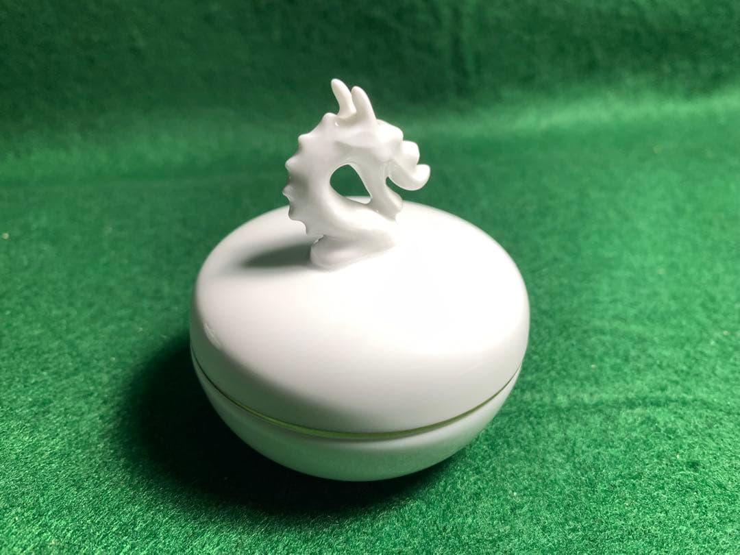 大倉陶園 干支香合　辰　たつ　亥　いのしし　 白磁 香道具 陶器 置物