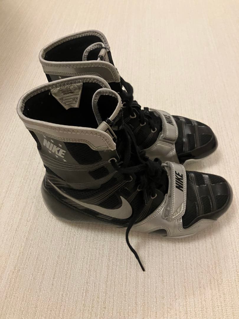 NIKE ハイパーKO ボクシングシューズ ブラック/シルバー 26.5㎝