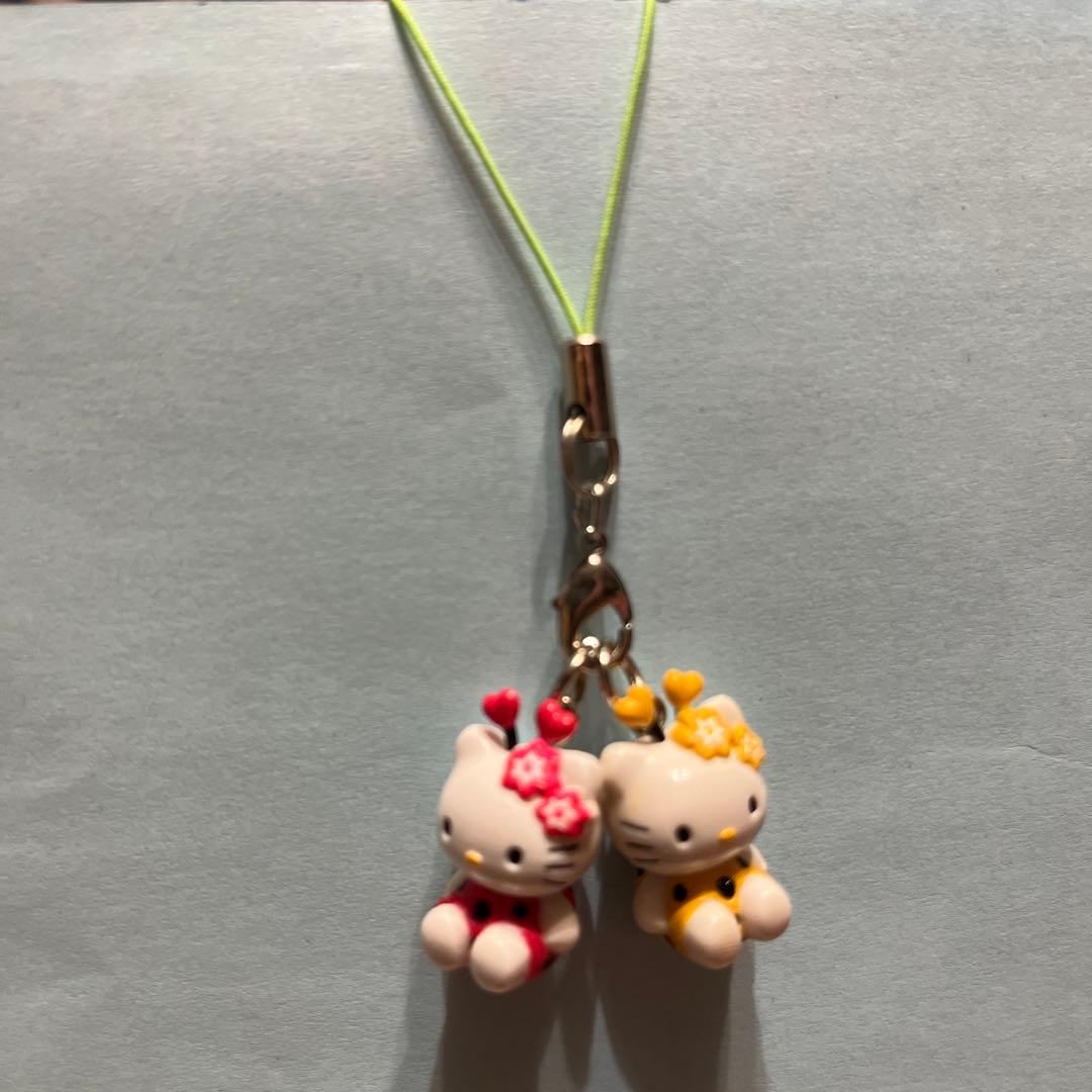 ハッピー激レア❤️2000年-2001年❤️キティのペア根付❤️