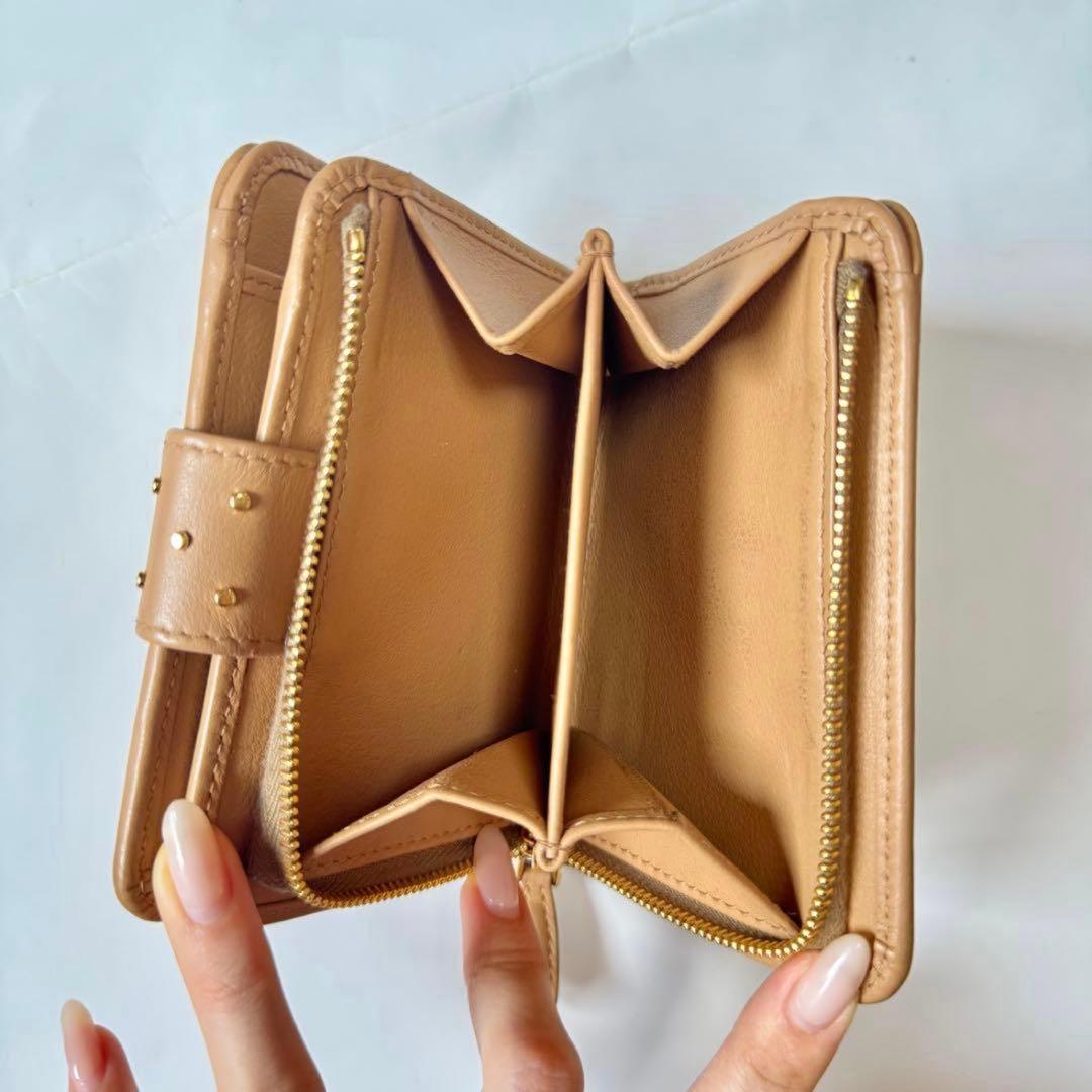 極美品 PRADA プラダ 財布 キャメル ホリデー限定 2つ折り財布