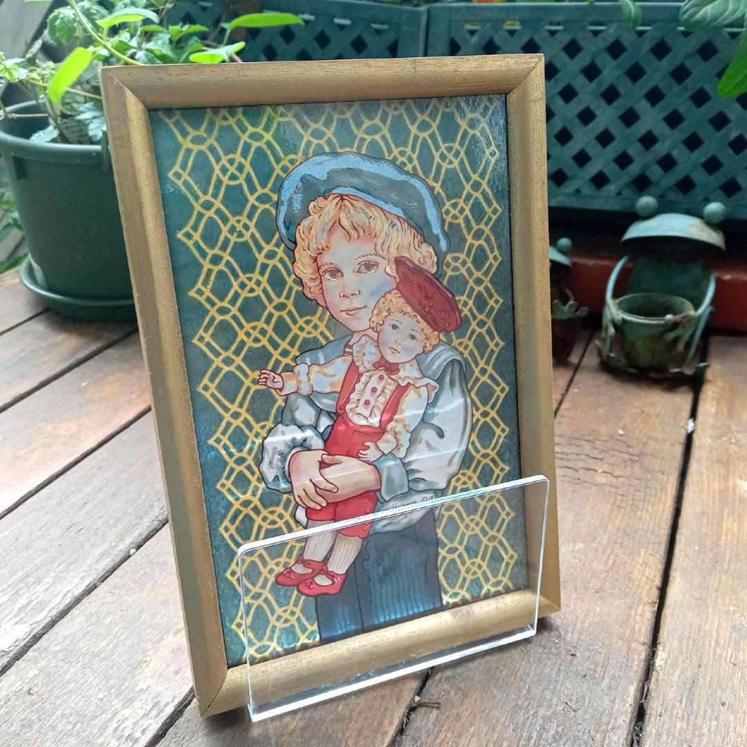 ジャン・ハガラ ステンドグラス 少年とお人形 ステファン グラスマスターズ社