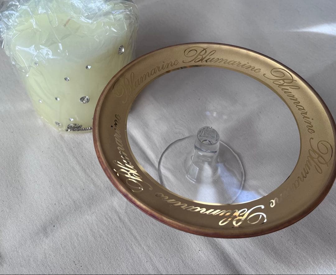 未使用品【Blumarine】ガラス製 ケーキスタンド ブルマリン ホーム 希少