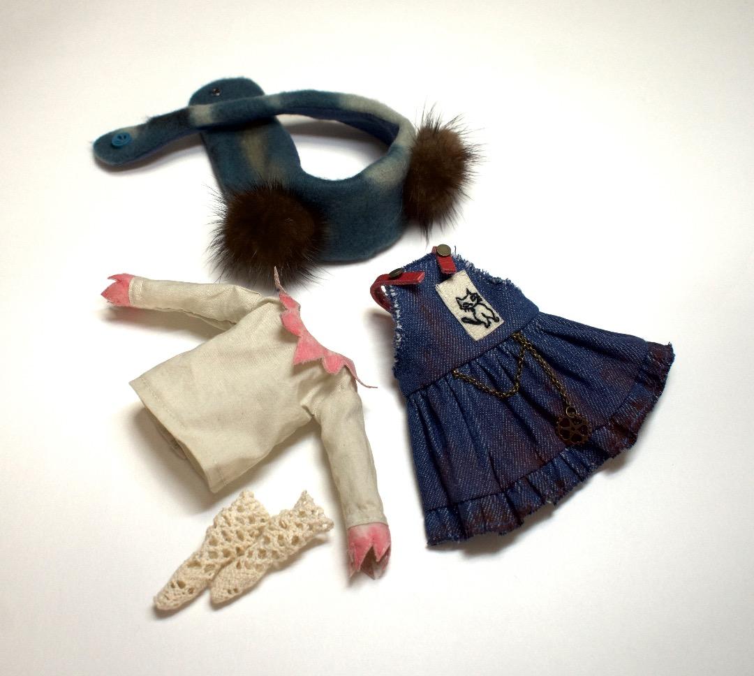 ❤️ブライスアウトフィット❤️4点 帽子付きお洋服セット