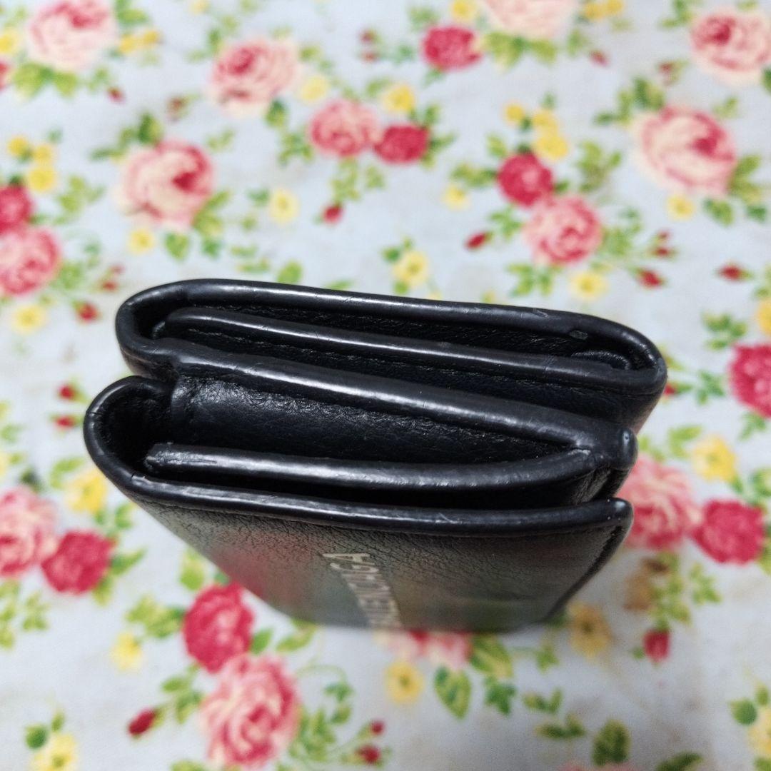 バレンシアガ 三つ折りコンパクト財布 ミニ財布 黒