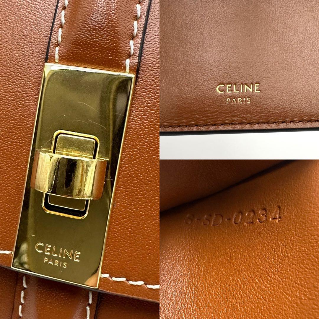 極美品/付属品完備✨セリーヌ スモール トリフォールドウォレット16 セーズ 茶