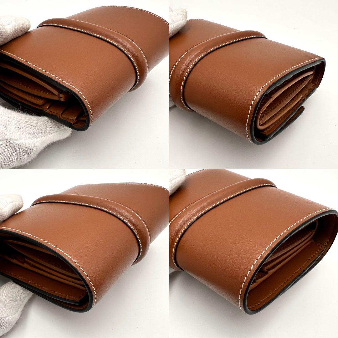 極美品/付属品完備✨セリーヌ スモール トリフォールドウォレット16 セーズ 茶