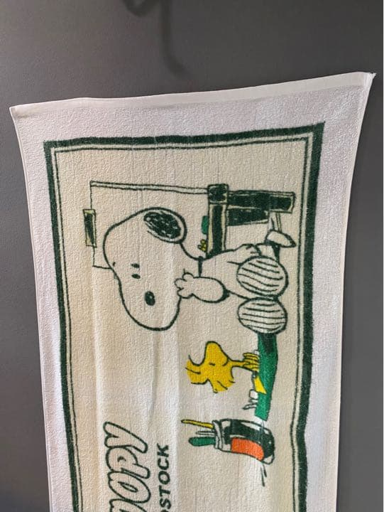 古着 ビンテージ 70s スヌーピー ウッドストック バスタオル タオル 美品