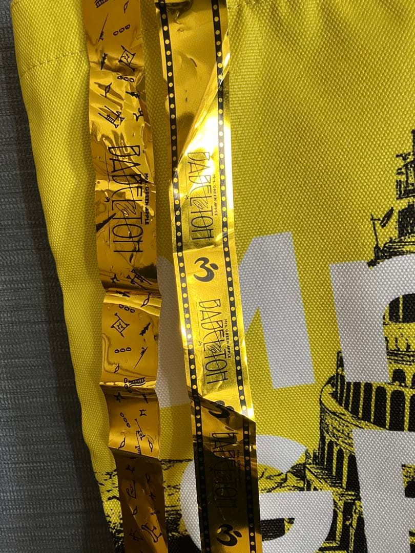 ミセス　バベルの塔　黄色トートバッグ(金テープ2種付き)