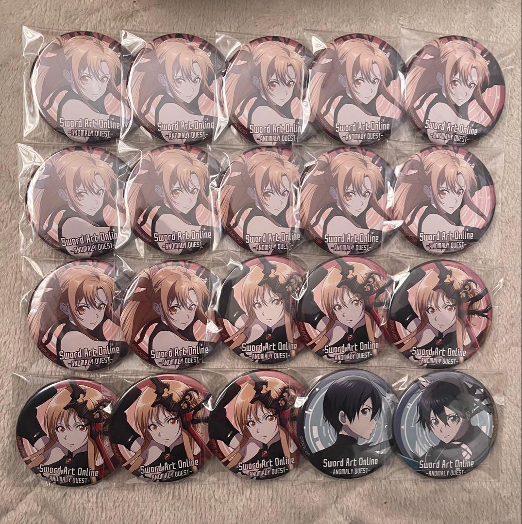 ソードアート・オンライン キリト アスナ 缶バッジ アノマリークエスト