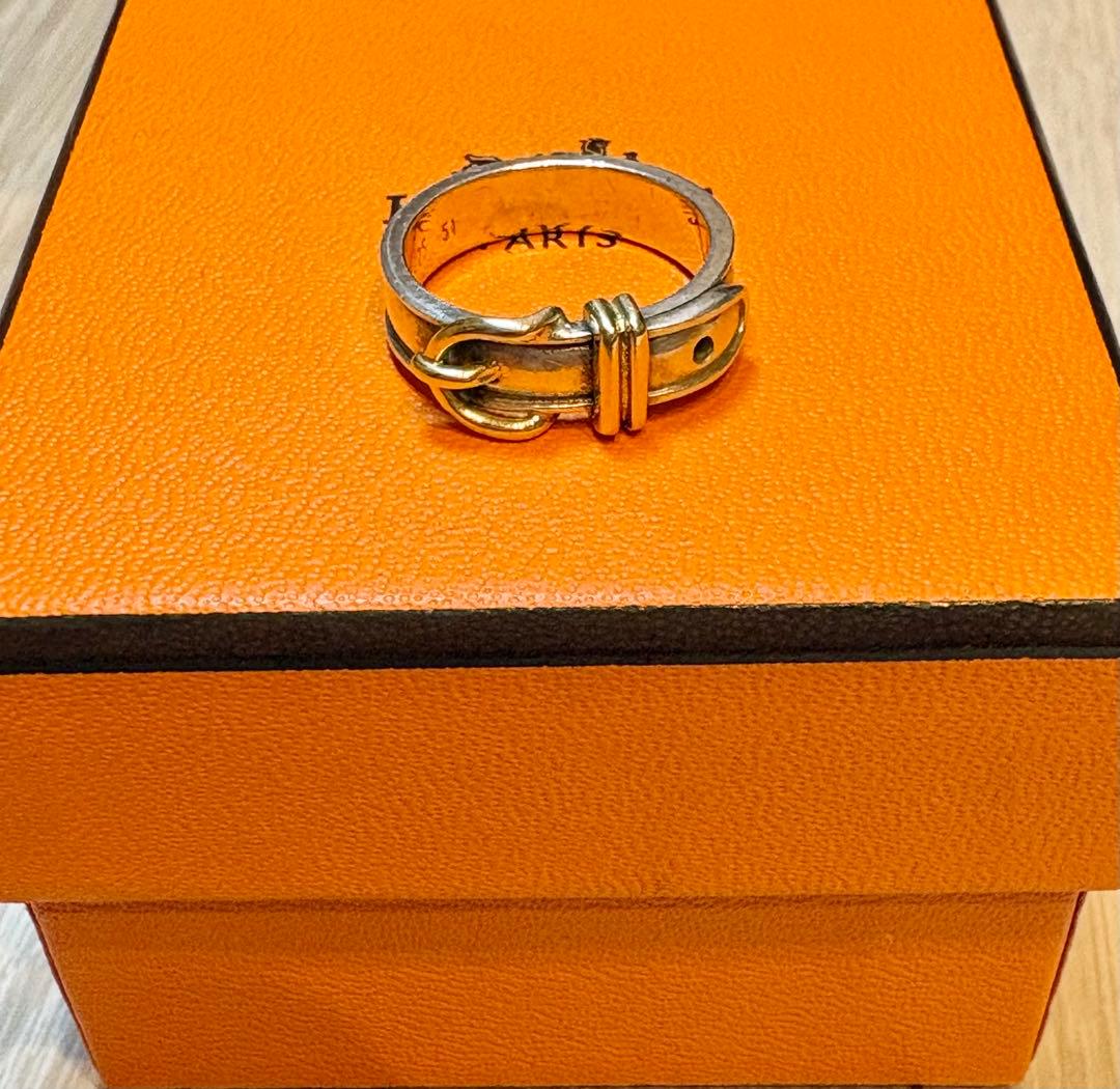 HERMES　サンチュール リング SV925/K18YG