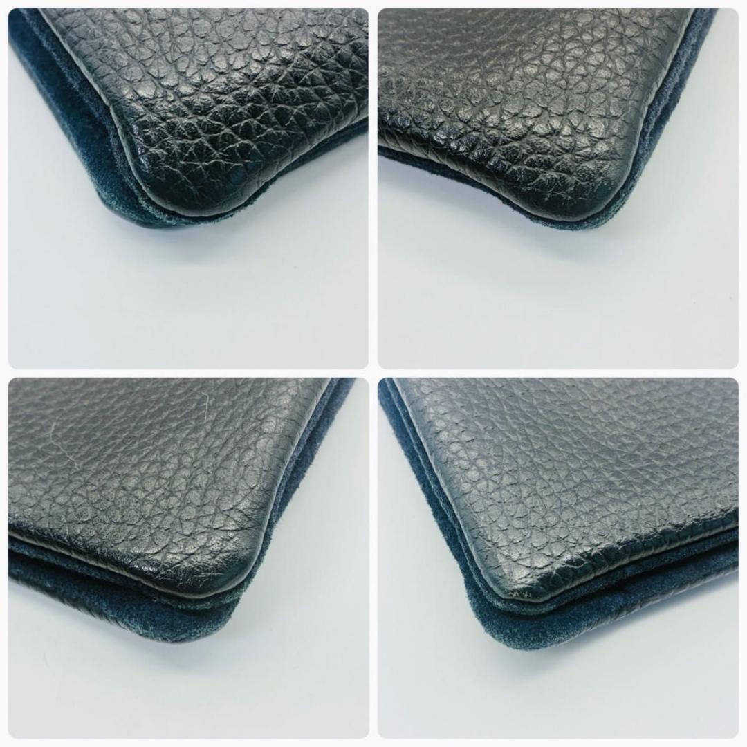 【美品】 ATAO アタオ オフィスブーブー ショルダーバッグ シボ革 ネイビー