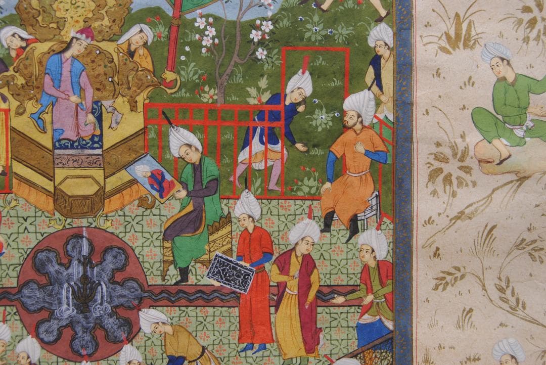 細密画 挿画 叙事詩 古代 ペルシャ 神話 伝説 歴史 装飾画 人物画 絵画