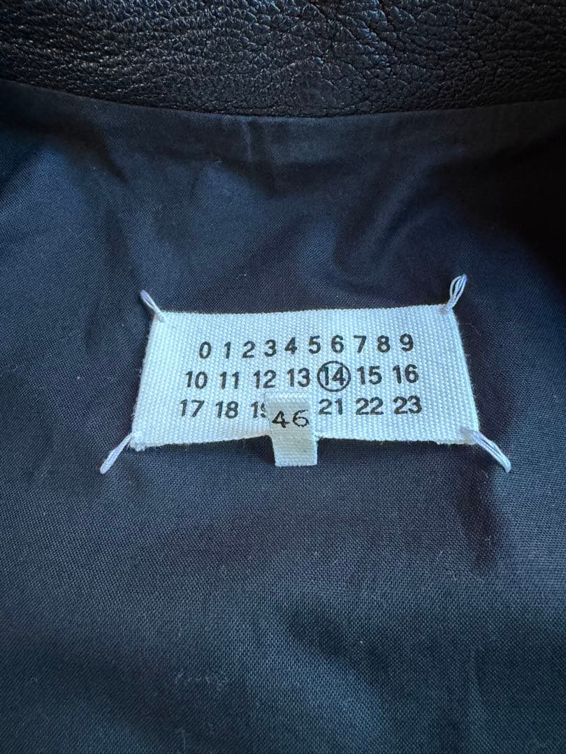 メゾンマルジェラ ハの字ライダース 46 極美品　ゴートレザー