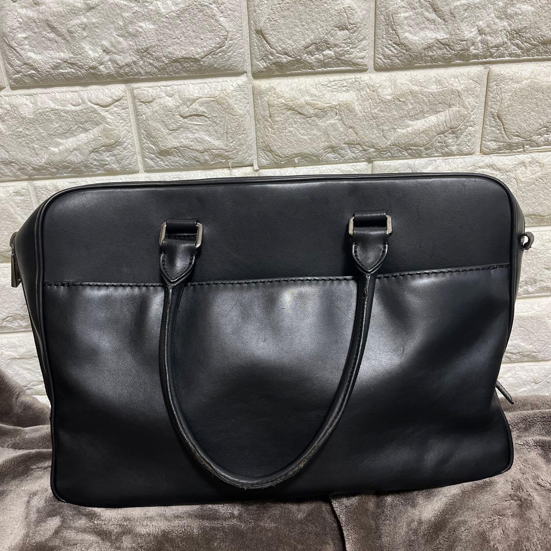 TOD'S トッズ レザービジネスバッグ ハンドバッグ 本革 2WAY 黒色