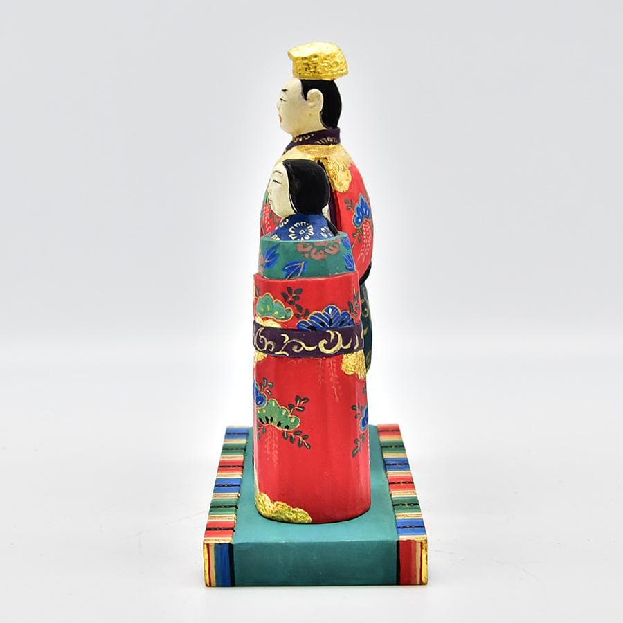 ★ 椿餅★加賀國 正運作 木彫 彩色 立雛 雛人形 ひな人形