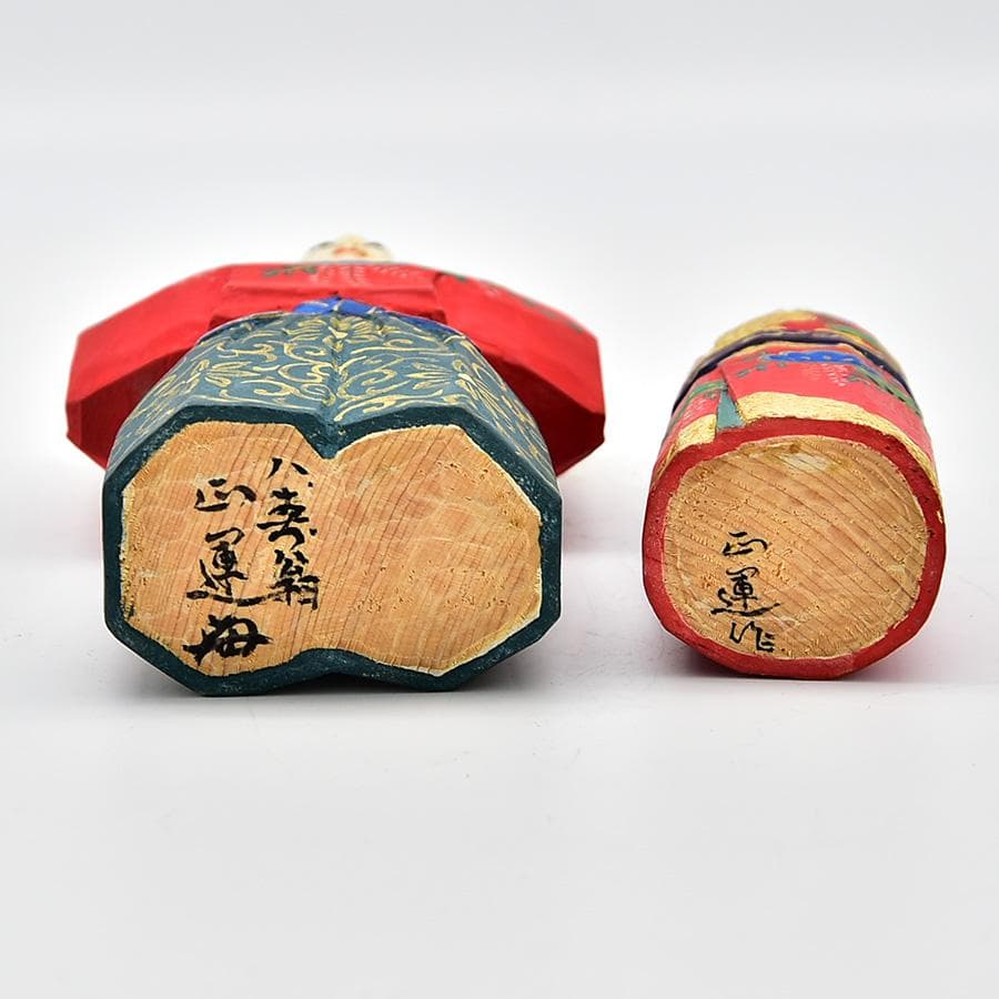 ★ 椿餅★加賀國 正運作 木彫 彩色 立雛 雛人形 ひな人形