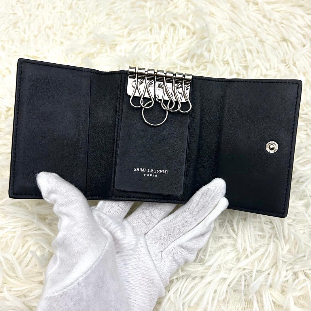 【美品】SAINT LAURENT カサンドラ レザー 6連 キーケース