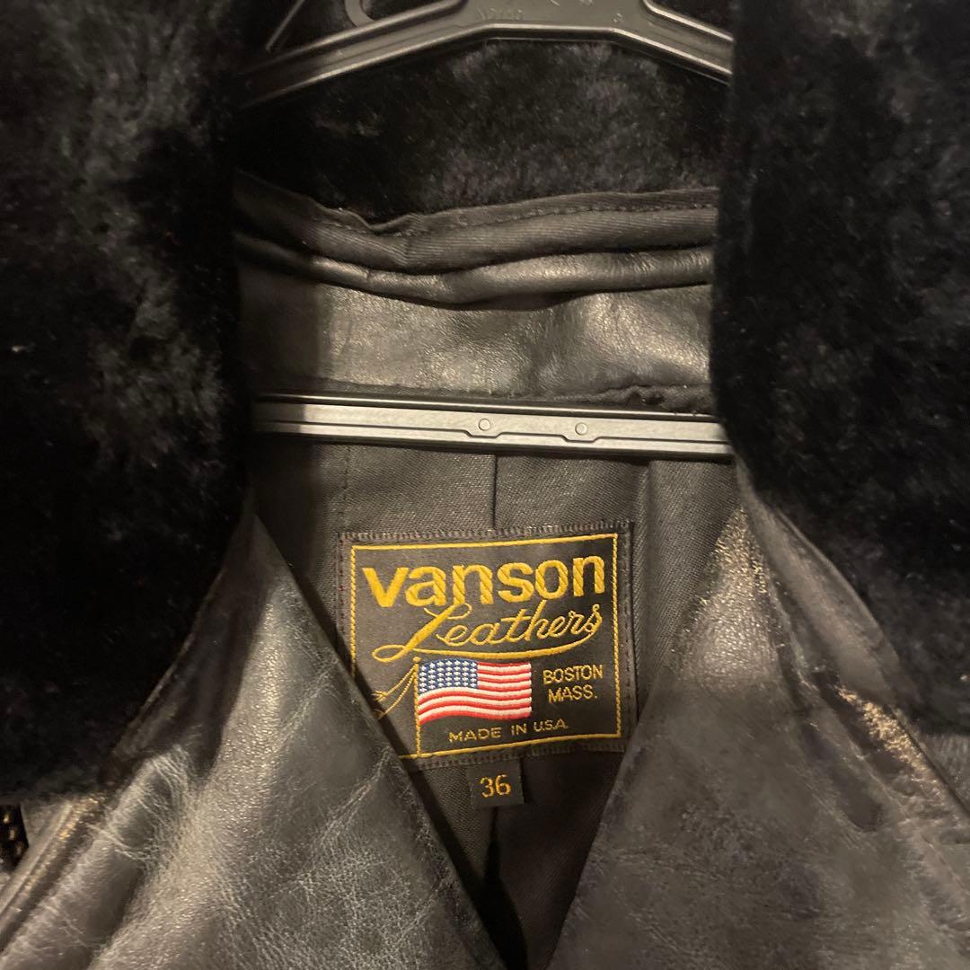 vanson バンソン　メンズ　ビンテージ　レザーライダースジャケット
