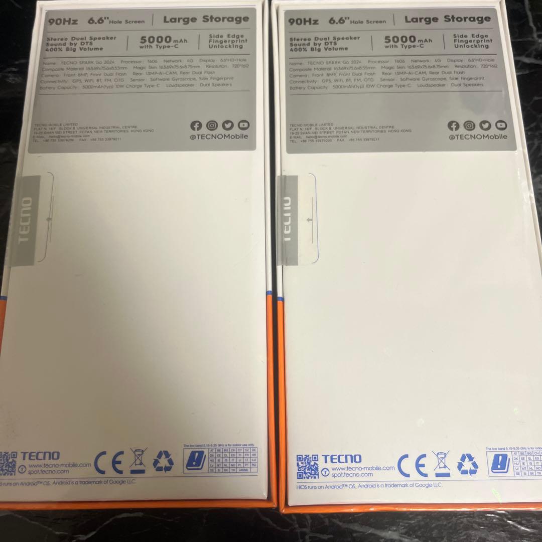 tecno go @atag 3gb 64gb 金 2台