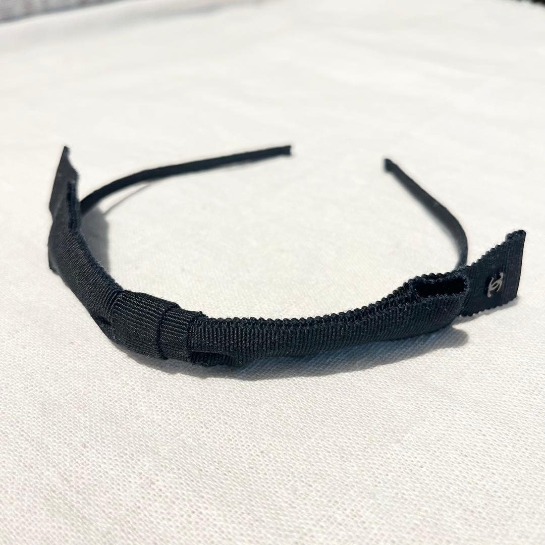 CHANEL カチューシャ リボン キャンバス