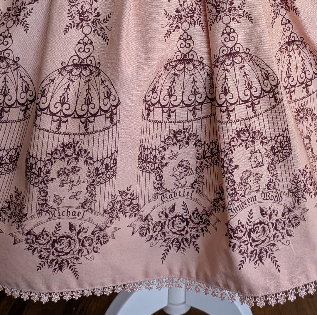 【訳あり値下げ★激レア♥Innocent World♥薔薇かご天使の膝丈スカート