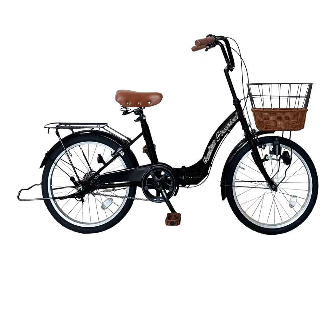 安*実様 折りたたみ自転車 黒 20インチノーパンクタイヤ