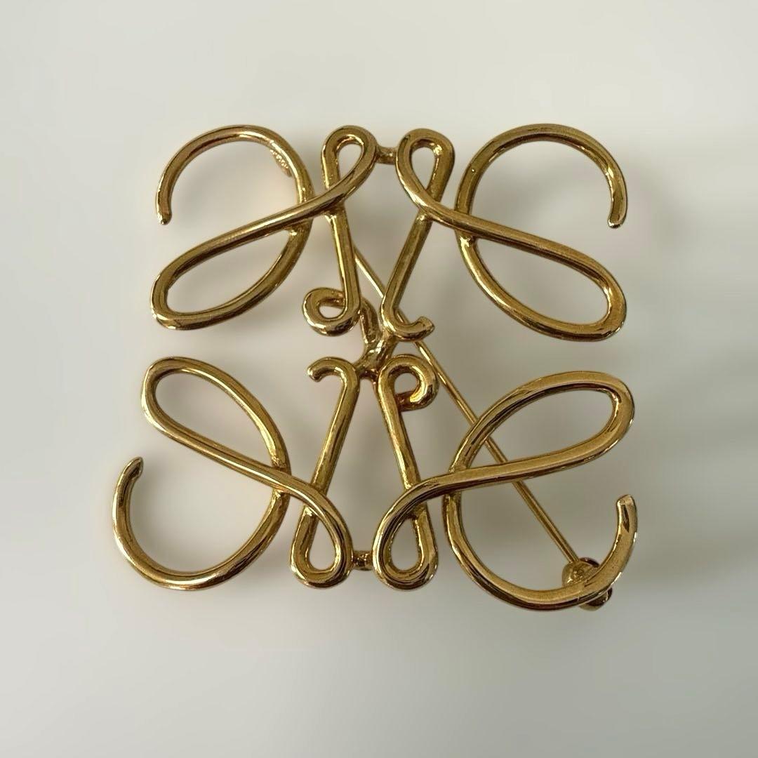 LOEWE ロエベ アナグラムブローチ ゴールド