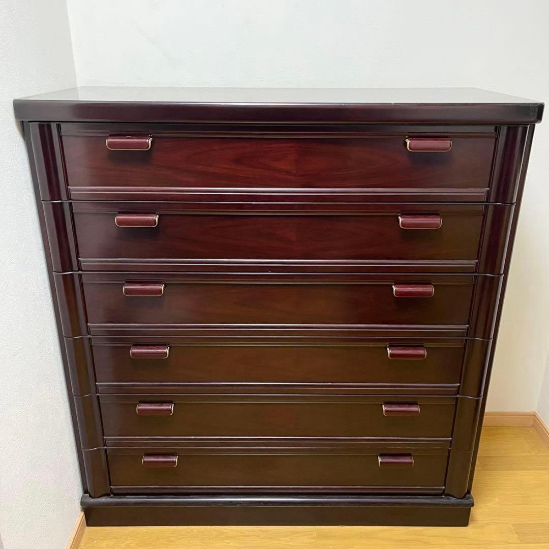 府中家具　木製　箪笥　タンス 引き出し付き　着物収納　アンティーク家具