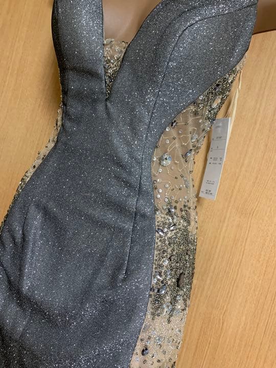 21197＊IRMA＊ラメグリッター/ビジューデコレーションドレスasS
