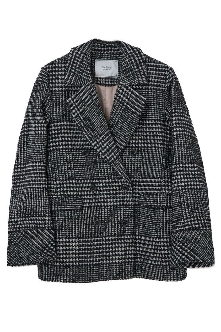 Herlipto公式正規Hemingway Check Tweed Jacket
