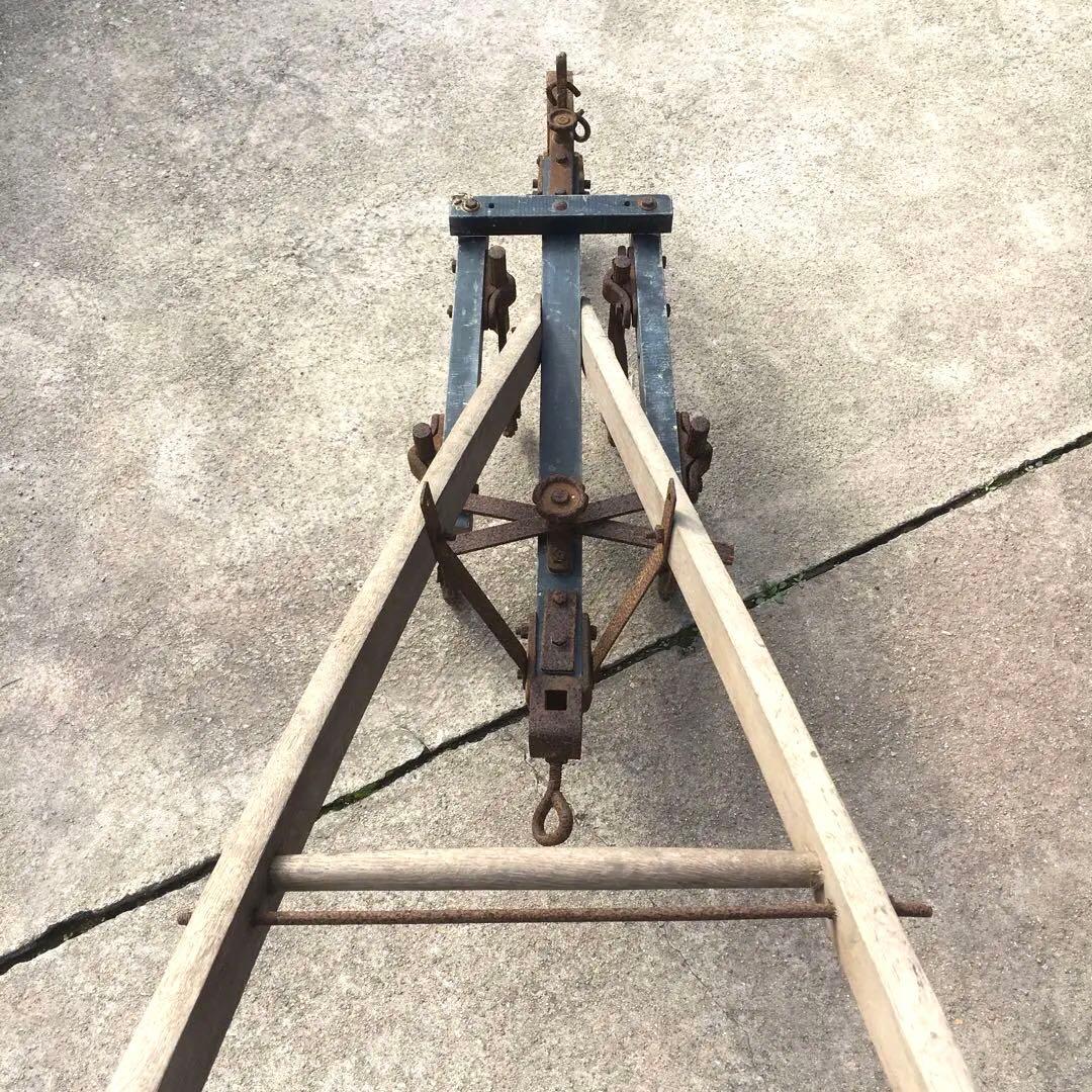 ジャンクガーデン雑貨　錆鉄　牛耕農機具　牛犂　古道具　シャビー アンティーク