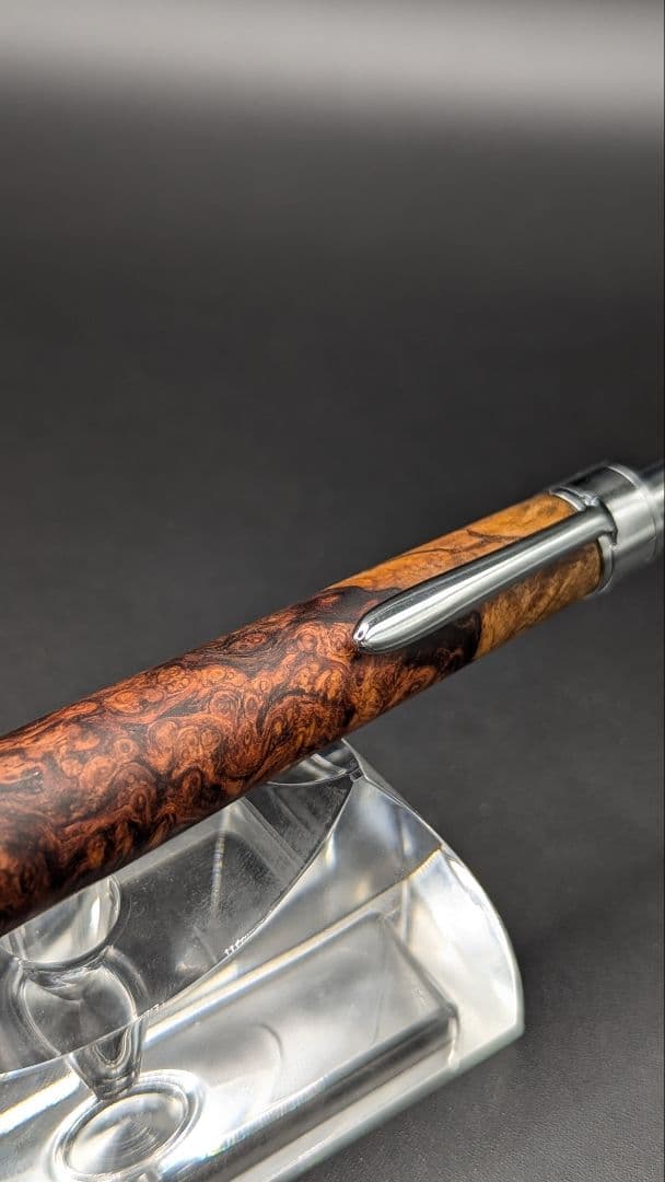 285ペン工房翌檜　極上　ホンジュラスローズウッド　瘤杢　木軸シャーペン