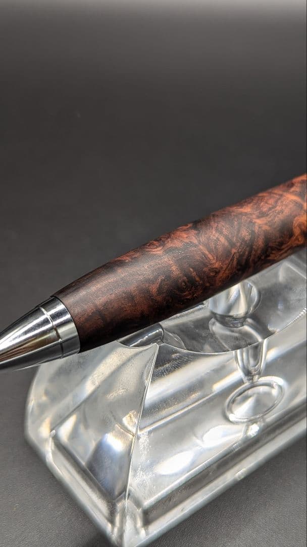285ペン工房翌檜　極上　ホンジュラスローズウッド　瘤杢　木軸シャーペン