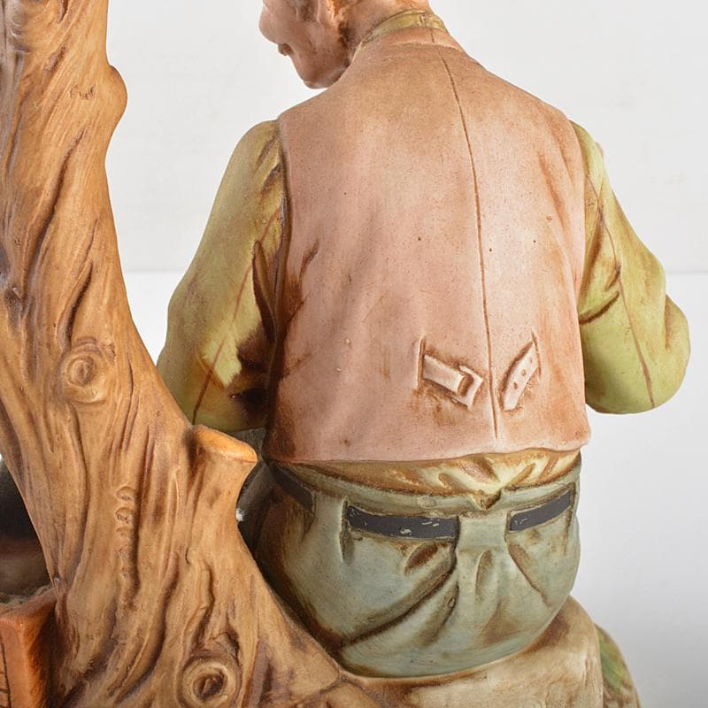 イタリア製　カポディモンテ　フィギュリン　陶人形　置物　C　R7067