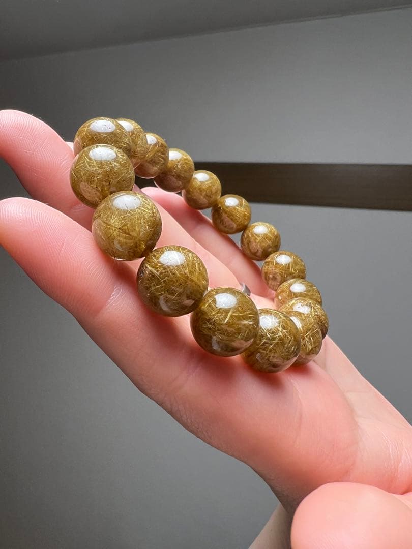 値下げ中❗️天然石　ルチル　ブレスレット