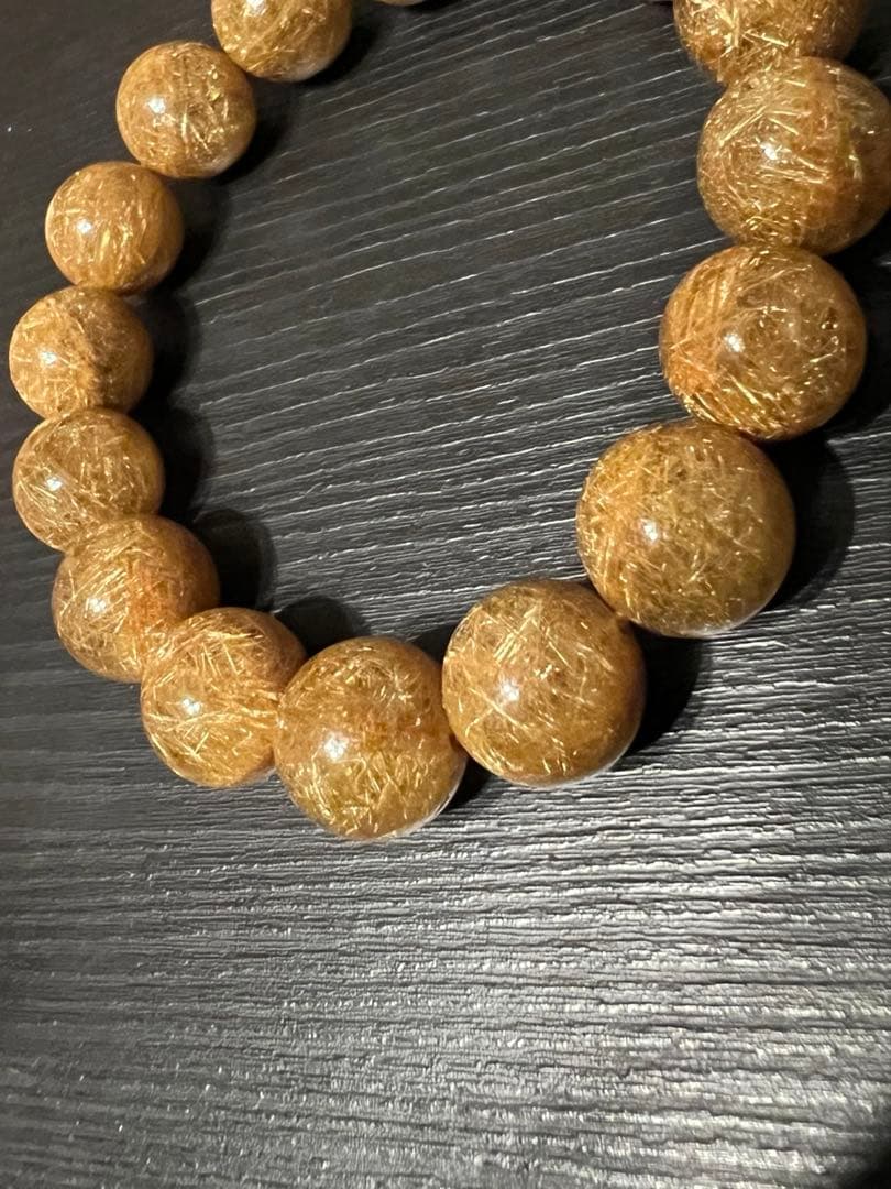 値下げ中❗️天然石　ルチル　ブレスレット