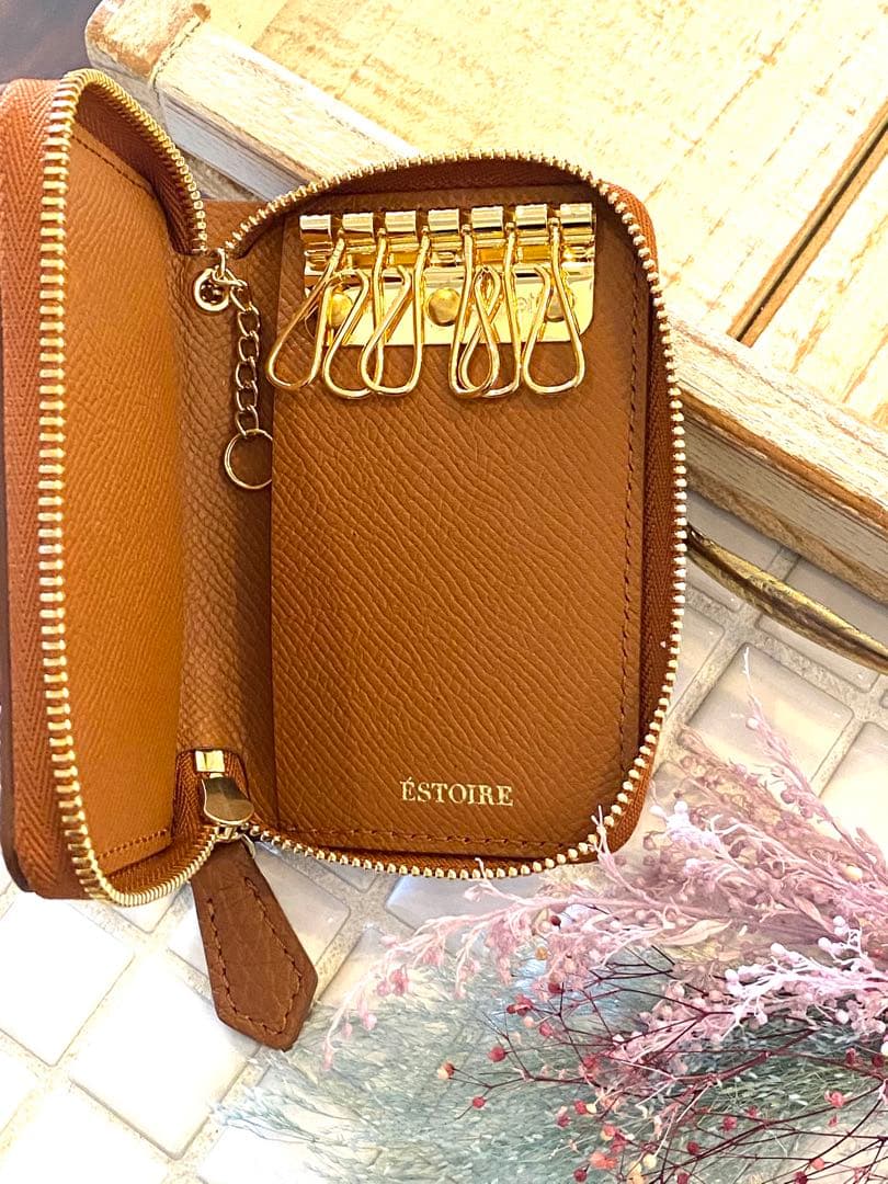 ÉSTOIRE レザーキーケース ブラウン