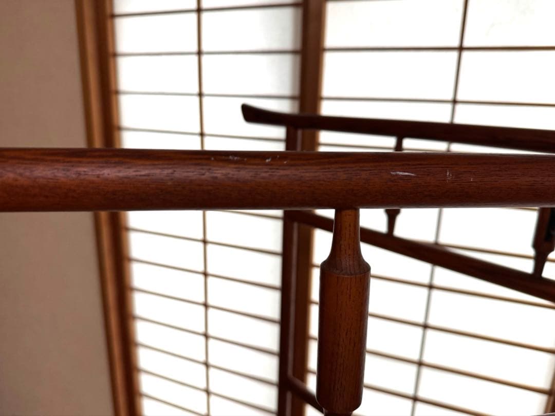 【昭和レトロ】木製 衣桁 衣紋掛け 折り畳み式 衣桁着物掛け