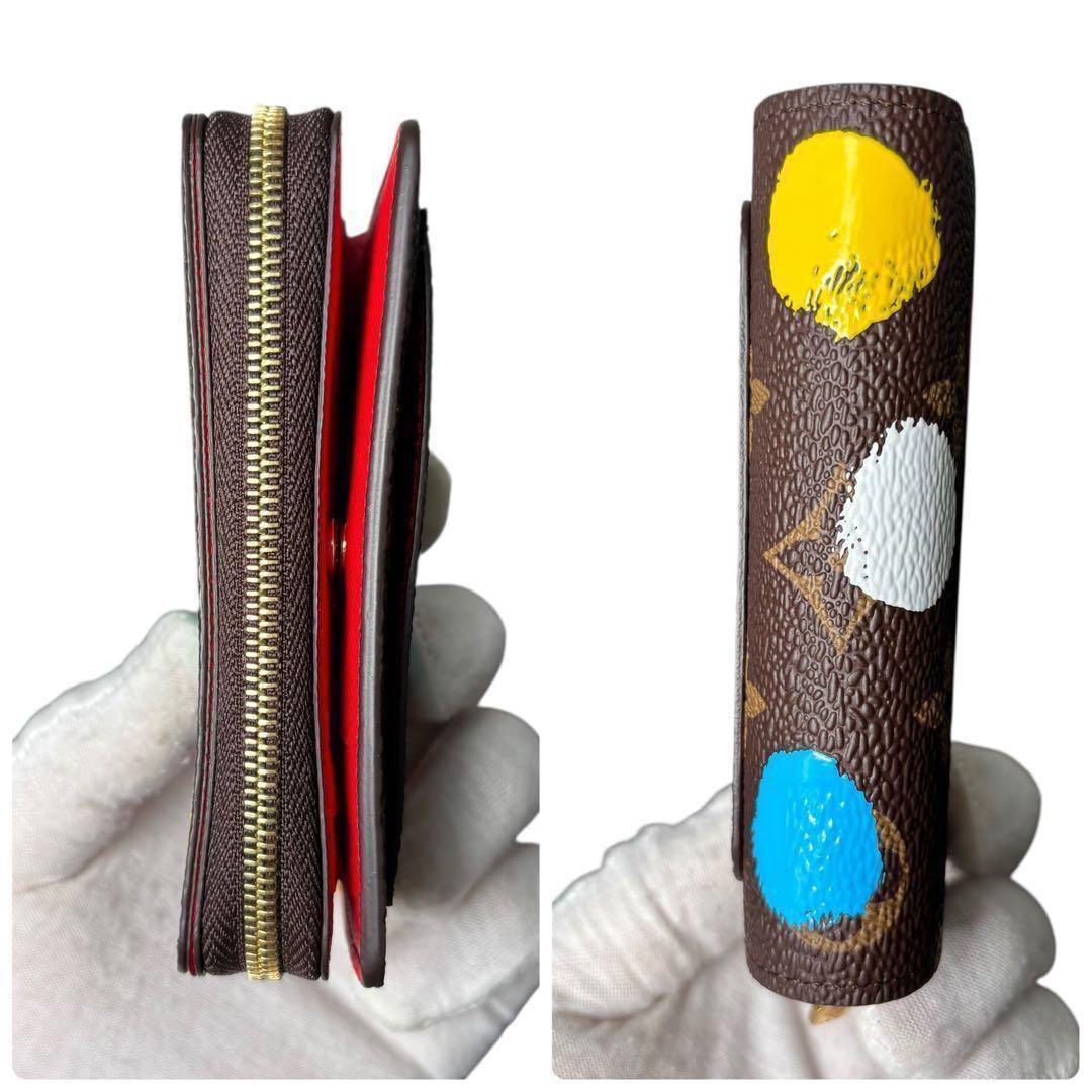 ルイヴィトン 草間彌生 ポルトフォイユ・ルー モノグラム コンパクトM81981