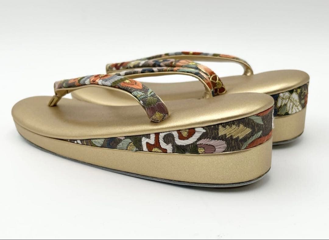 美品 高級 和装小物 蘇州刺繍 ハンドバッグ 草履セット フォーマル 中国刺繍