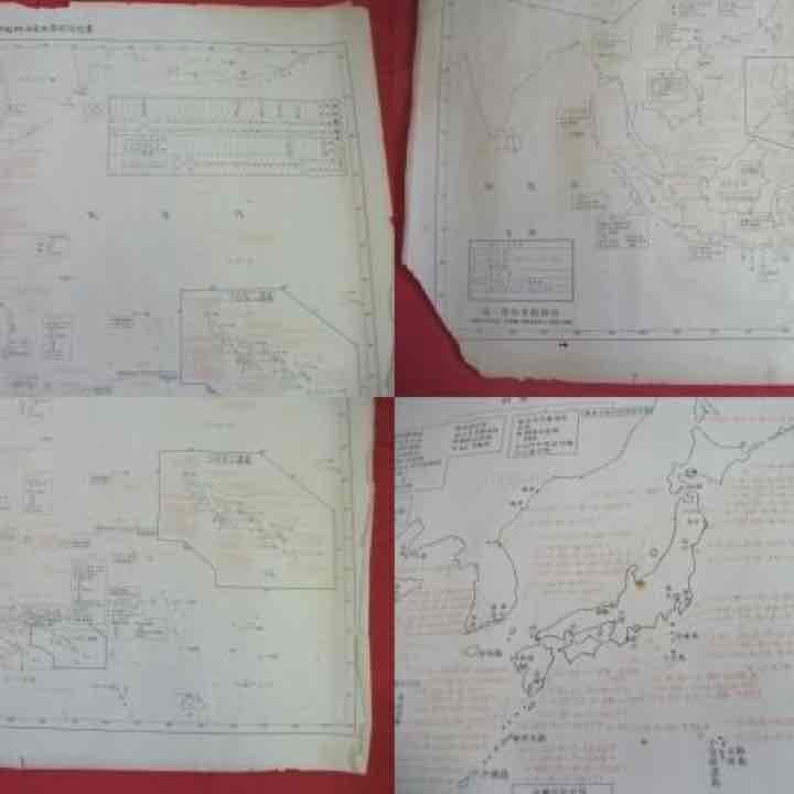 AKａ4464 艦船喪失一覧図 旧日本軍 武蔵大和等