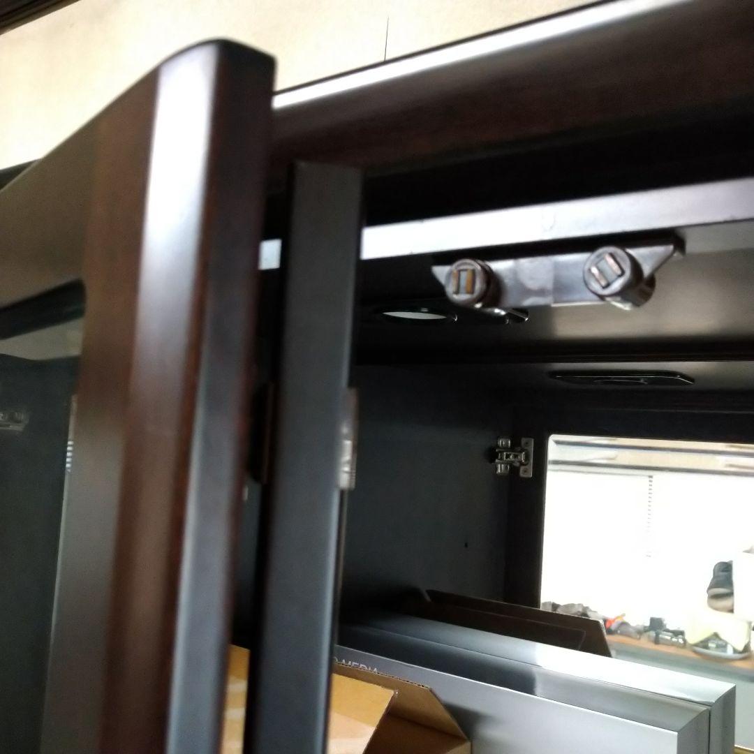 大型ダークブラウン収納キャビネット