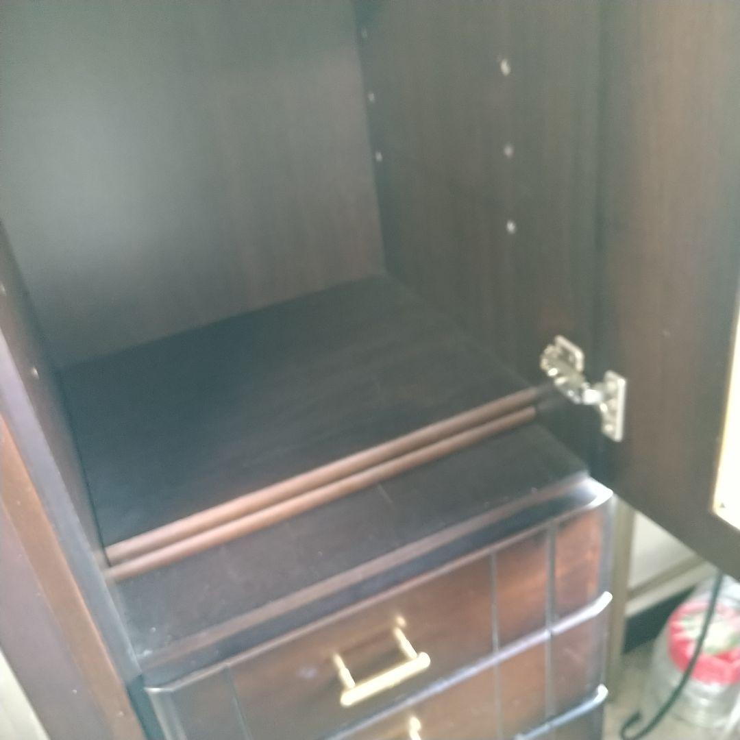 大型ダークブラウン収納キャビネット