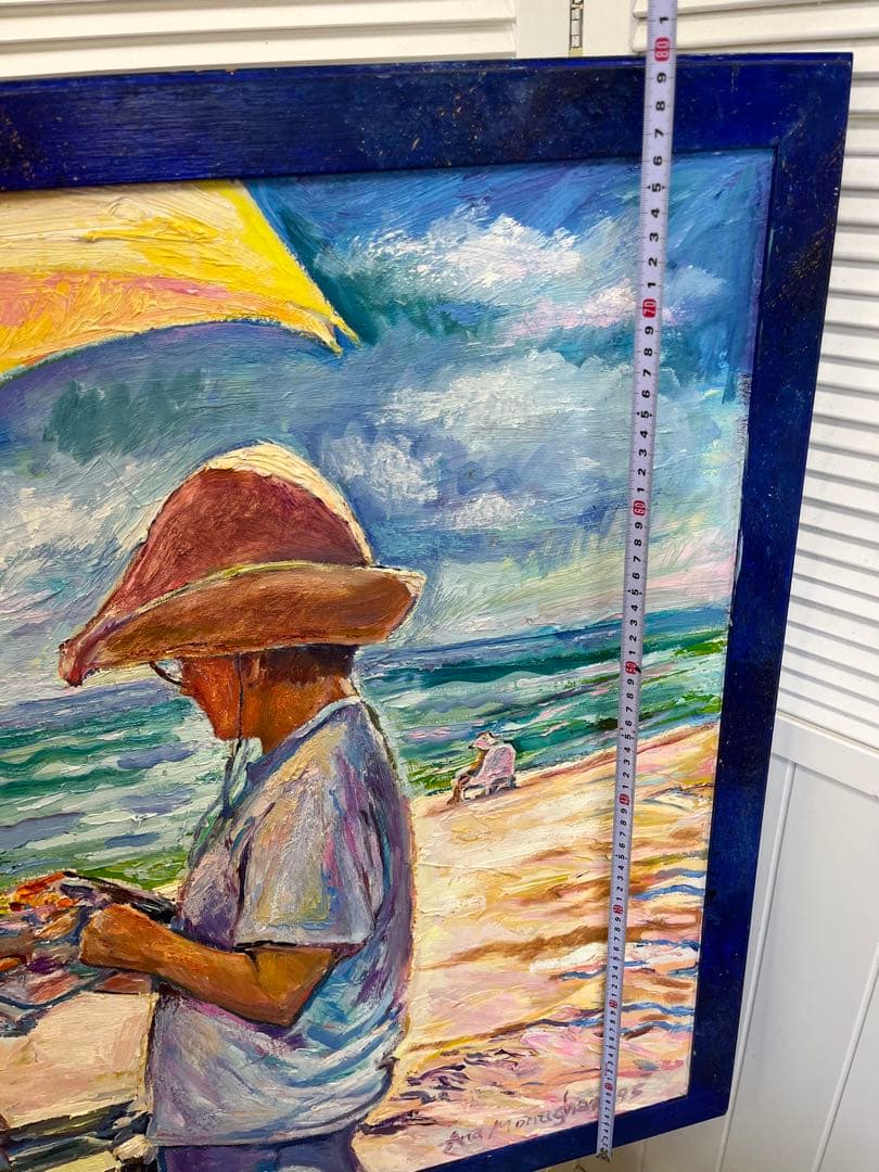 巨大ハワイアンアート 原画 真作 Ana Monaghan アナ・モナハン 額装