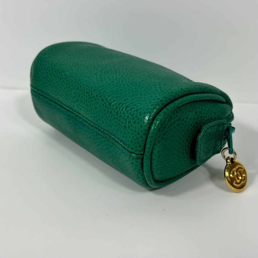 シャネル 3番台 ココマーク キャビアスキン ミニポーチ MBZ039