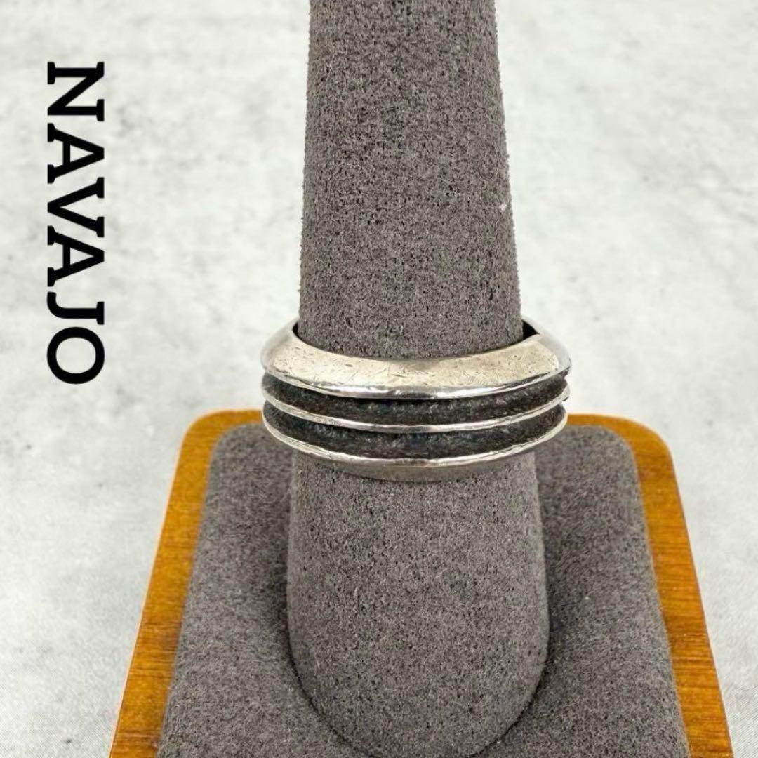 NAVAJO アーロンアンダーソン 2ラインリング ナバホ トゥファキャスト