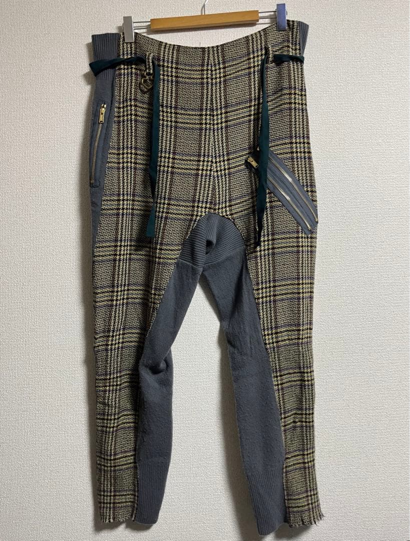 UNDERCOVER アンダーカバー　途中縮絨ジョッパーズチェックパンツ