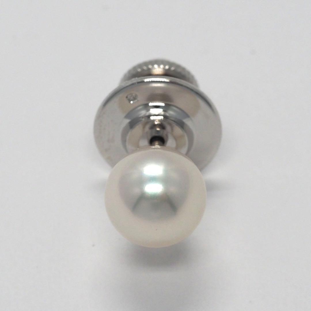 【MIKIMOTO】K18WG パール ピンブローチ