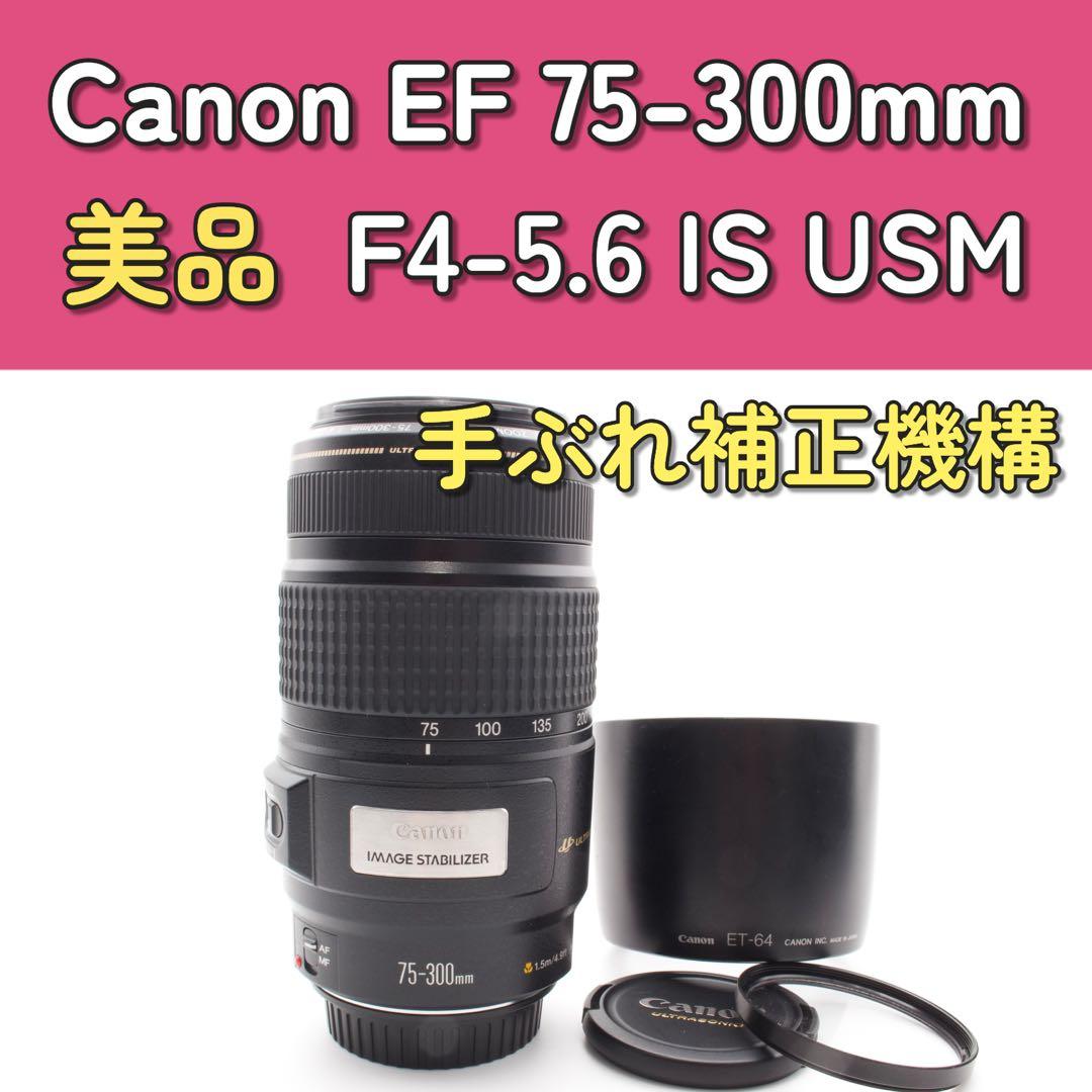 美品Canon EF 75-300mm F4-5.6 IS USM 手ぶれ補正